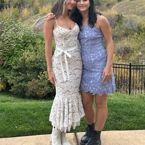 V. Chapman White Lace Naomi Dress